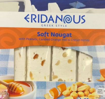 Picture of Eridanous Soft Nougat Peanuts, Orange Peel & Cretan Honey (orange)